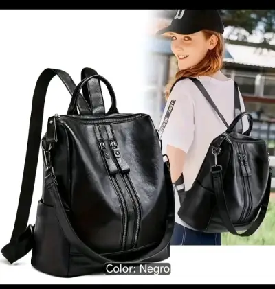 Mochila negra elegante - miniatura 2