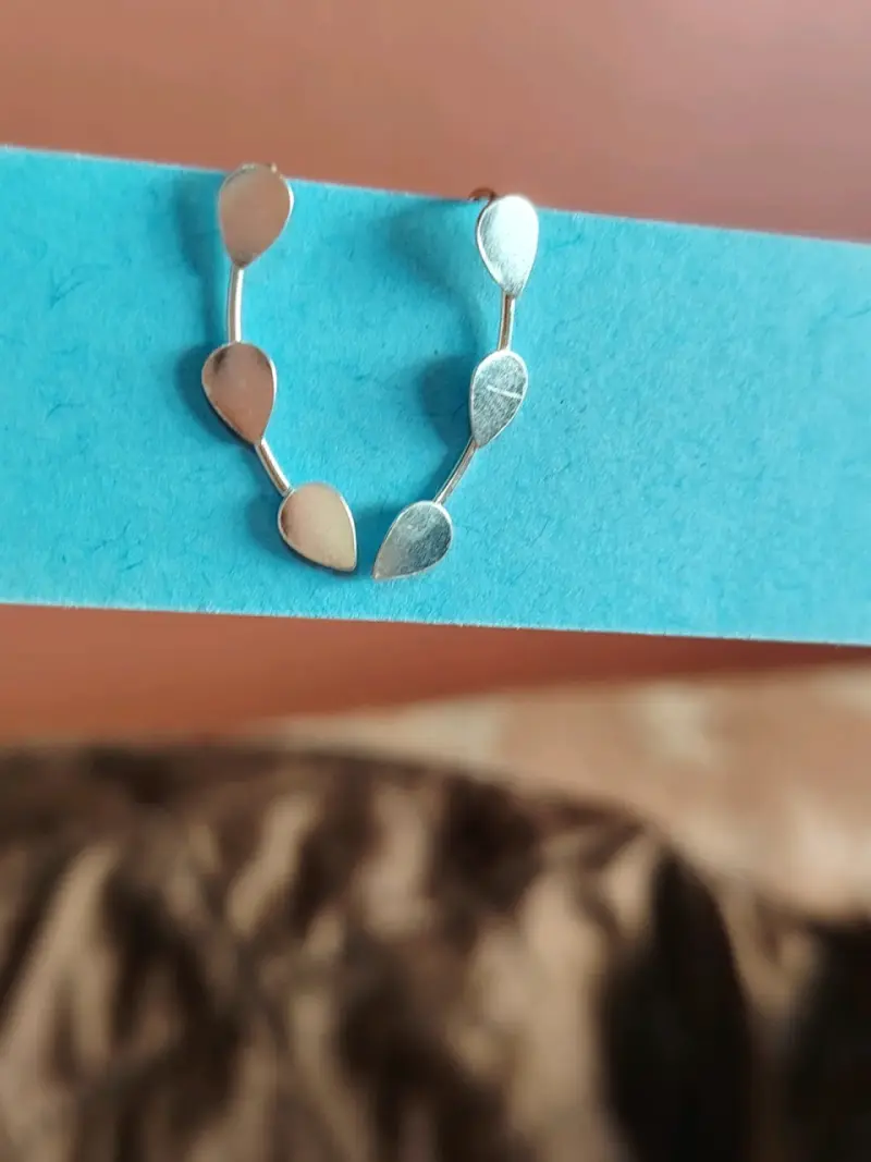 Aros de plata con diseño calado - 2