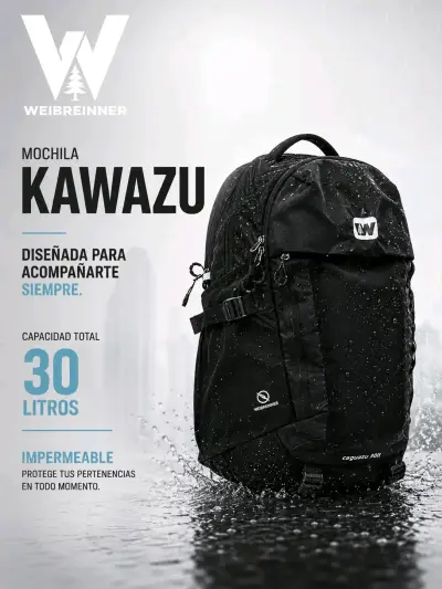 Mochila negra con logo Weibreinner nueva etiqueta - miniatura 2