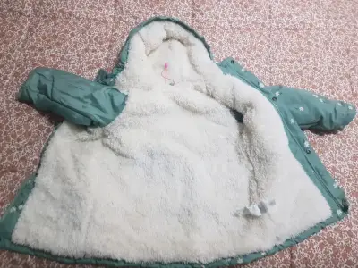 Parka verde con interior de lana Niña - miniatura 1