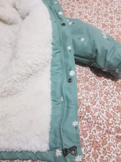 Parka verde con interior de lana Niña - miniatura 3