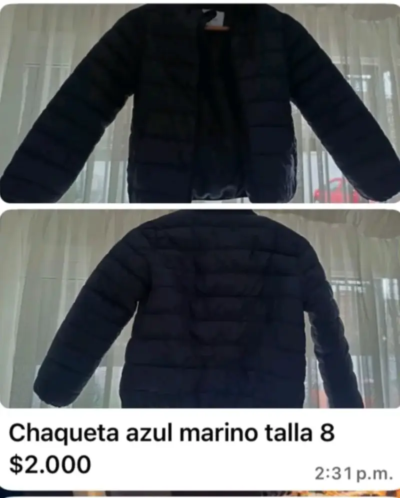 Abrigo azul marino para niña talla 14 $12.000 - 2