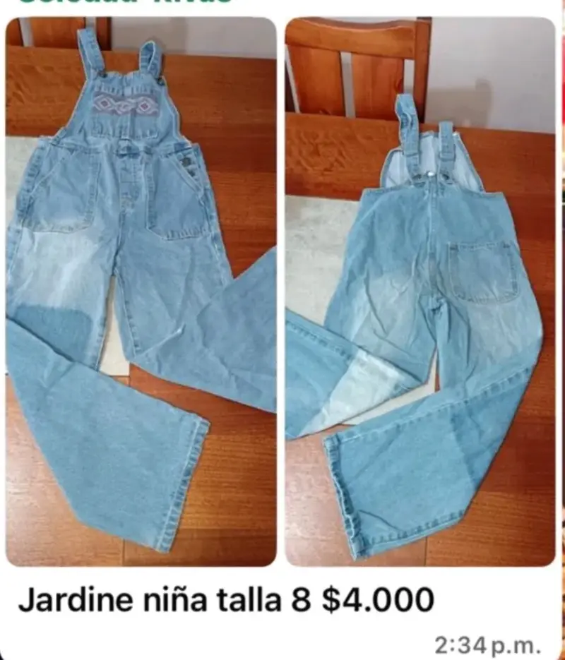 Abrigo azul marino para niña talla 14 $12.000 - 4