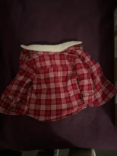 Camisa de lana a cuadros roja - miniatura 4