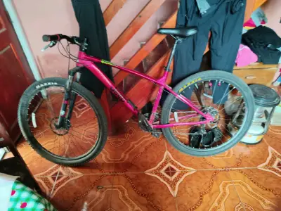 Bicicleta montaña roja - miniatura 1