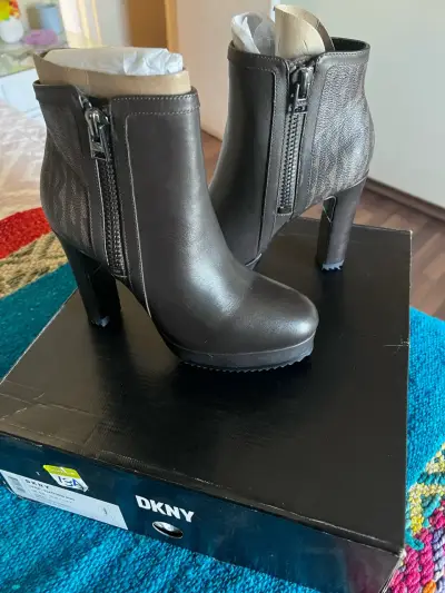 Botines de cuero DKNY negros - miniatura 2