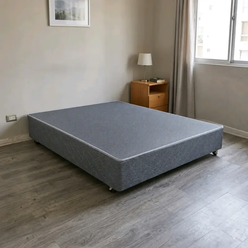 Base de cama matrimonial gris