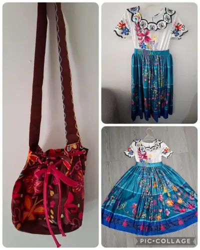 Vestido colorido con bordados - miniatura 1