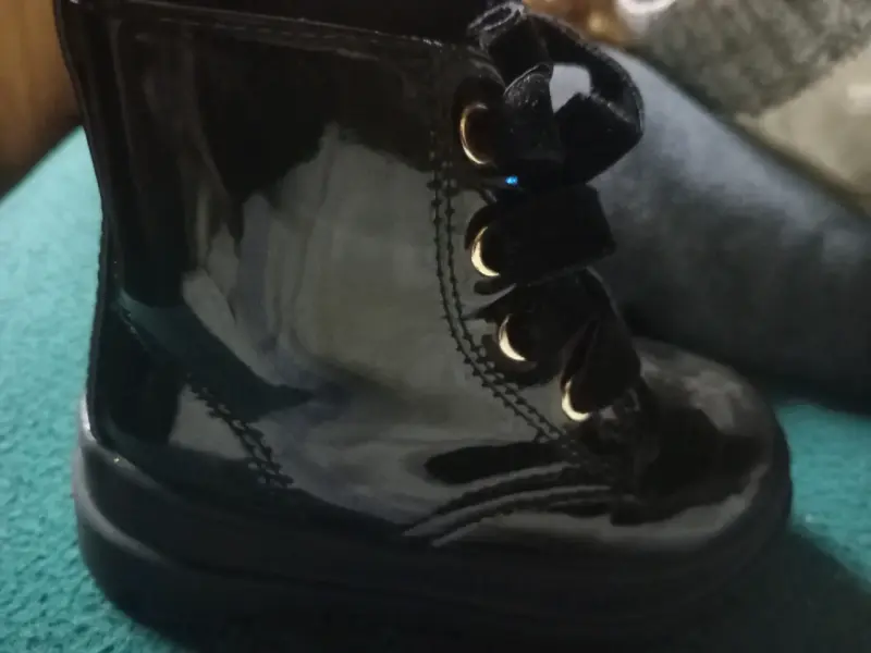 Botines negros charol para niñas n21 - 2
