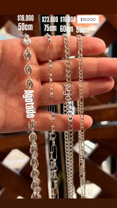Cadenas y pulseras de plata varias longitudes - miniatura 1