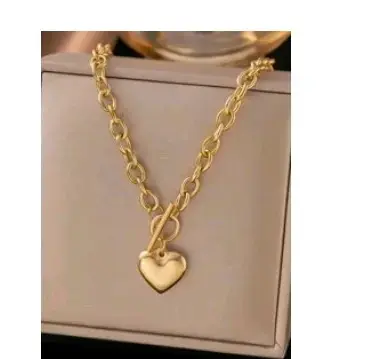 Conjunto de collar y aros dorados - 2