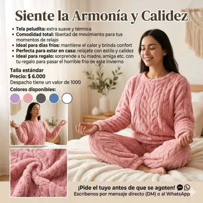 Pijama peludito para mujer - miniatura 2