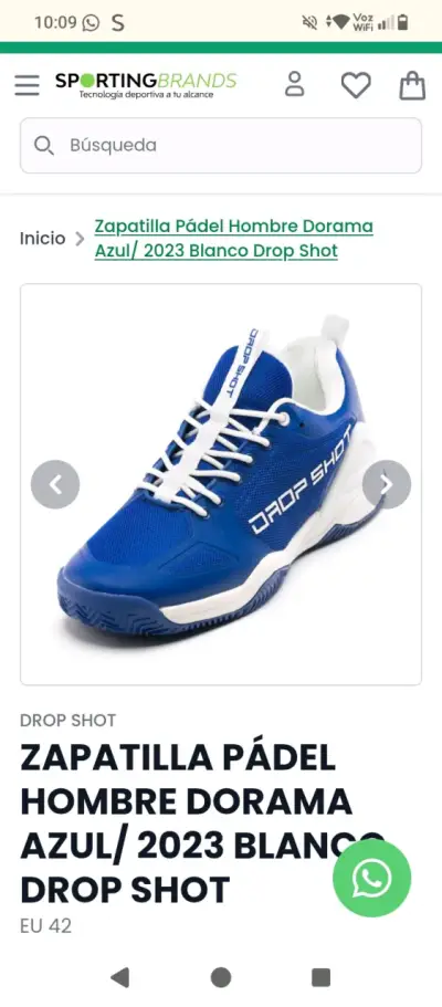 Zapatillas deportivas azul Drop Shot - miniatura 2