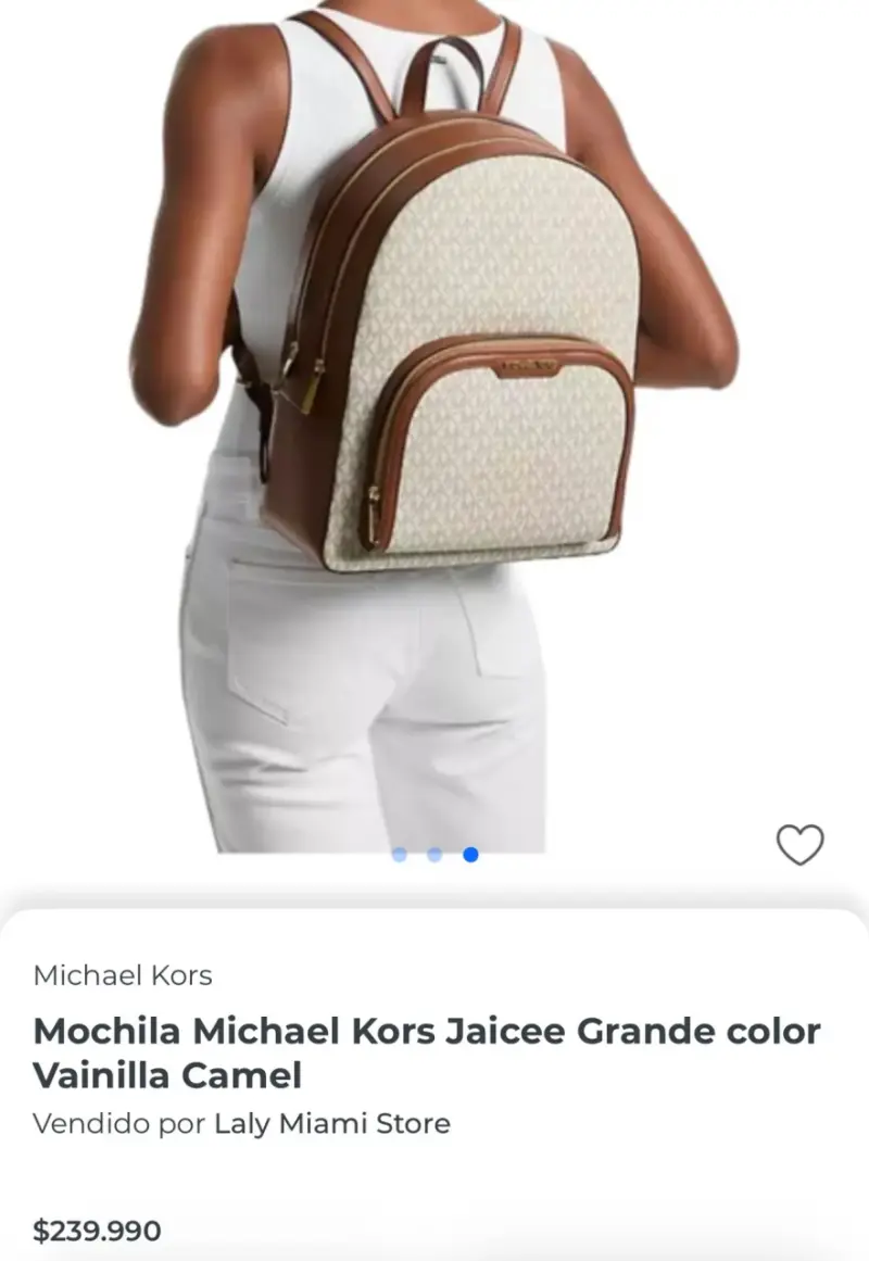 Mochila Michael Kors Vainilla Camel - 1