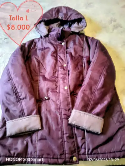 Parka morada con capucha - miniatura 1