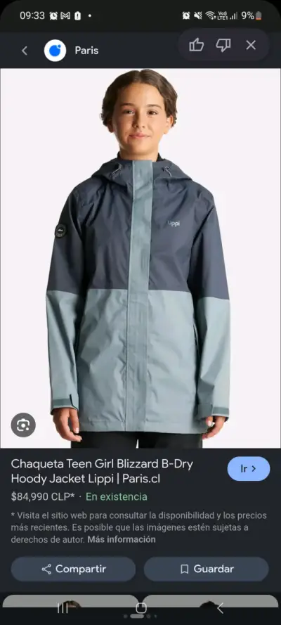 Chaqueta impermeable Upp azul - miniatura 5