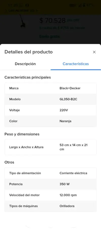 Orilladora de pasto Black+Decker - miniatura 2