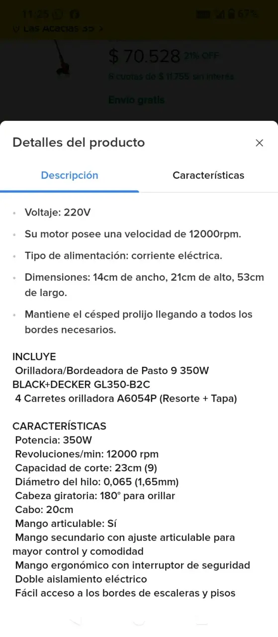 Orilladora de pasto Black+Decker - 3