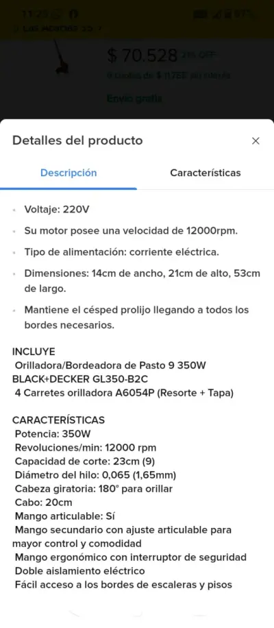 Orilladora de pasto Black+Decker - miniatura 3