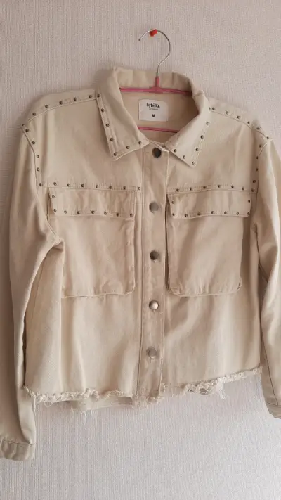 Blazer azul mujer y chaqueta beige - miniatura 5