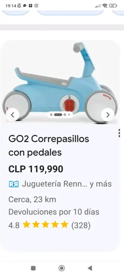 Triciclo infantil azul Berg - miniatura 3