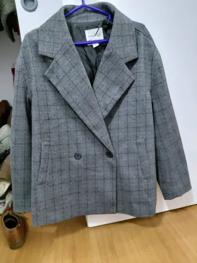 Blazer gris a cuadros - miniatura 1