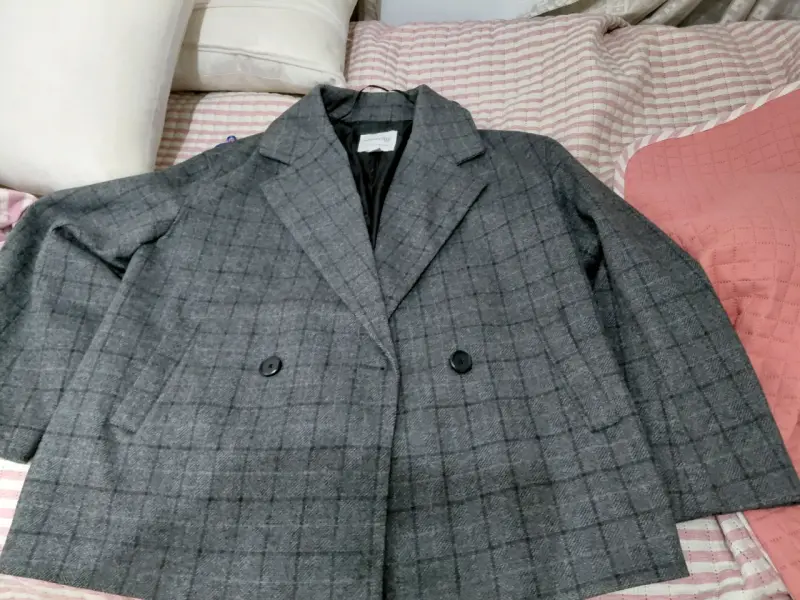 Blazer gris a cuadros - 2