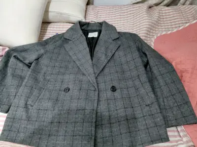 Blazer gris a cuadros - miniatura 2