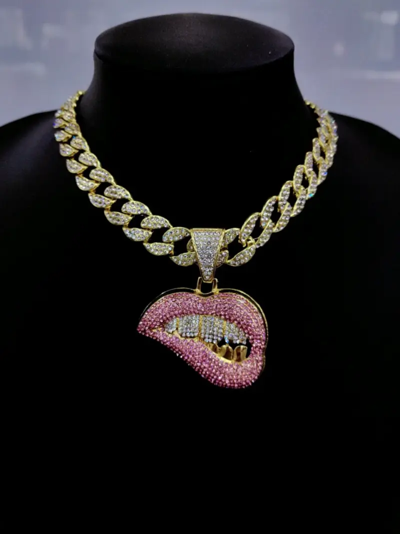 Collar de plata con colgante brillante - 3