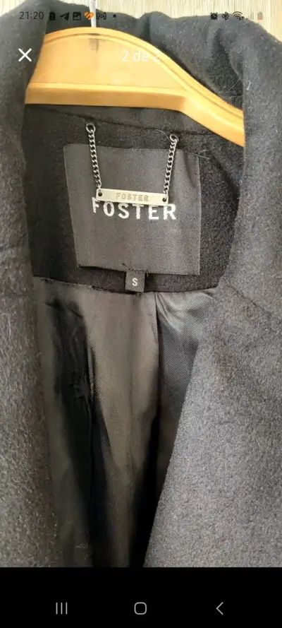 Abrigo negro Foster talla S - miniatura 1