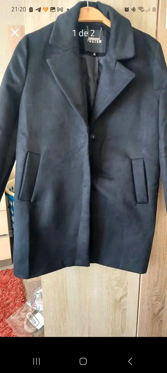 Abrigo negro Foster talla S - 2