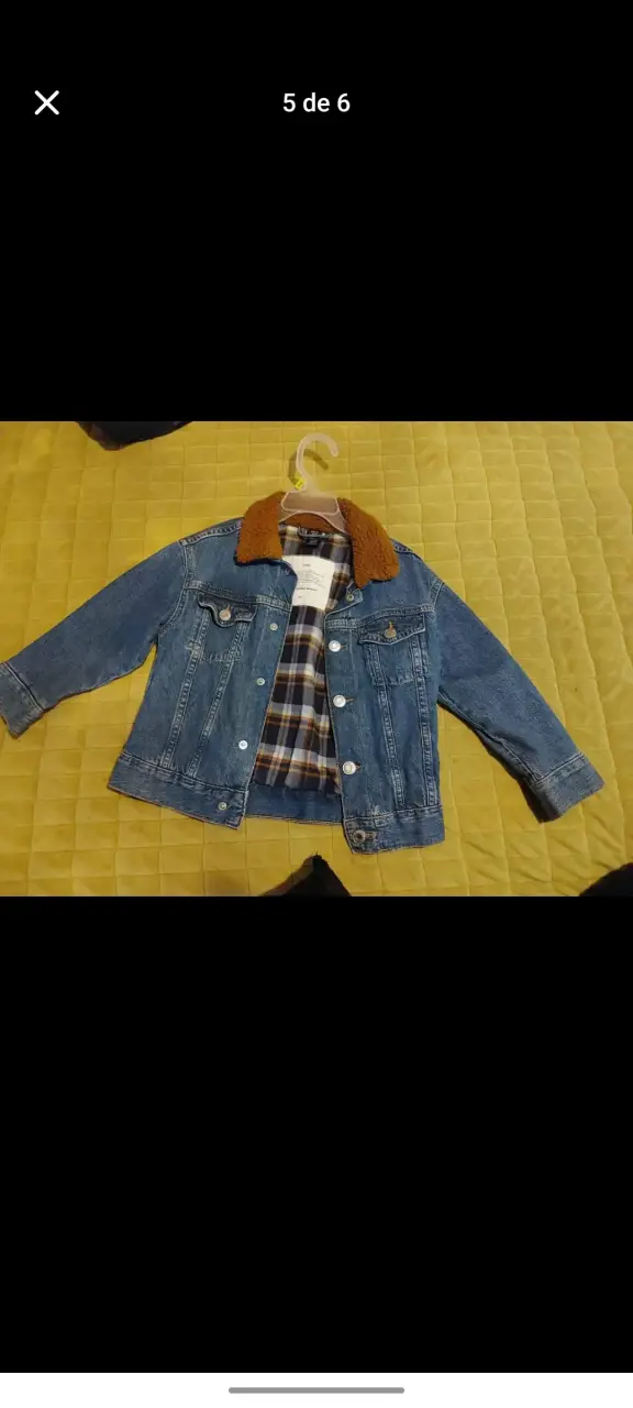 Parka infantil azul y amarilla - 6