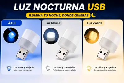 Luz nocturna USB LED - miniatura 1
