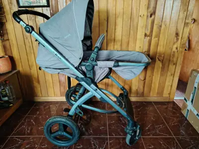 Coche de bebé Bebequel gris - miniatura 1