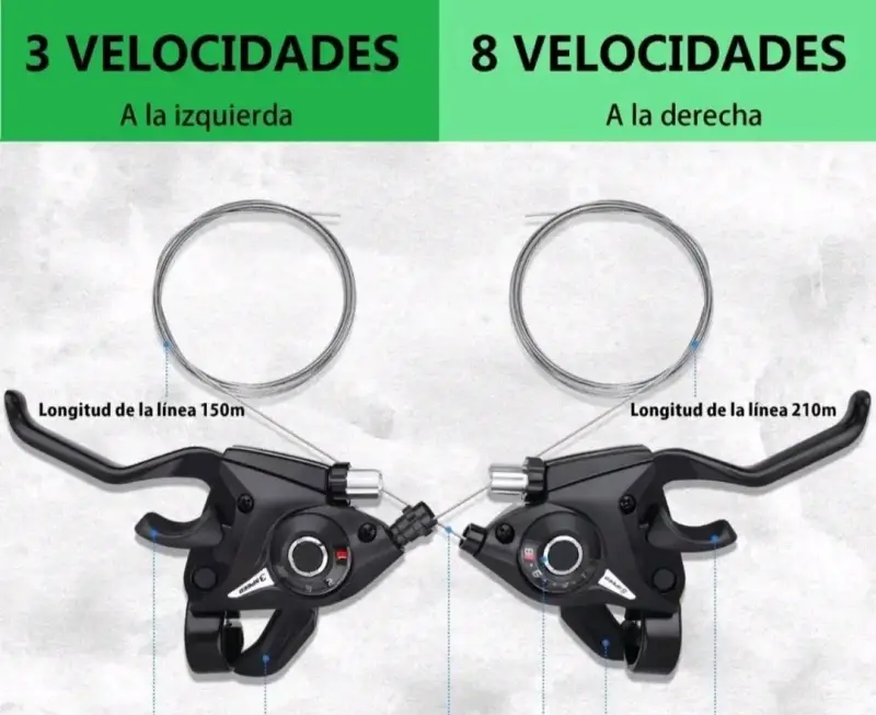 Kit palancas cambio 3 y 8 velocidades - 1