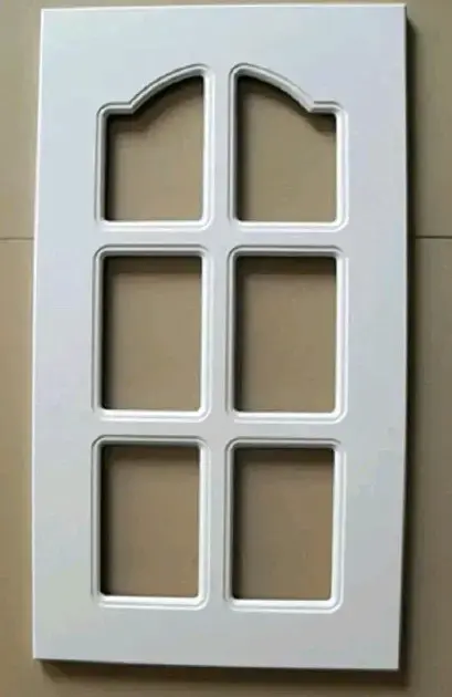 2 Puertas Mueble P/ Vidrio Dibujo Fresado 65x30cm - 2
