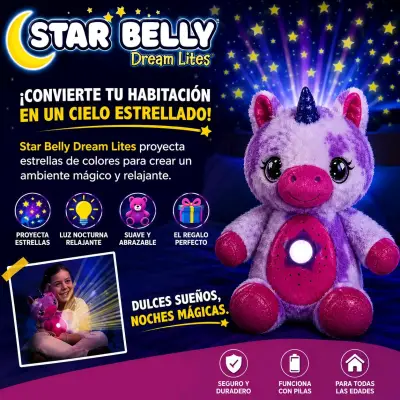 Peluche unicornio con proyector - miniatura 4
