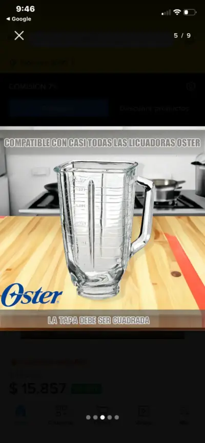 Vaso de vidrio Oster 1.25L - miniatura 3