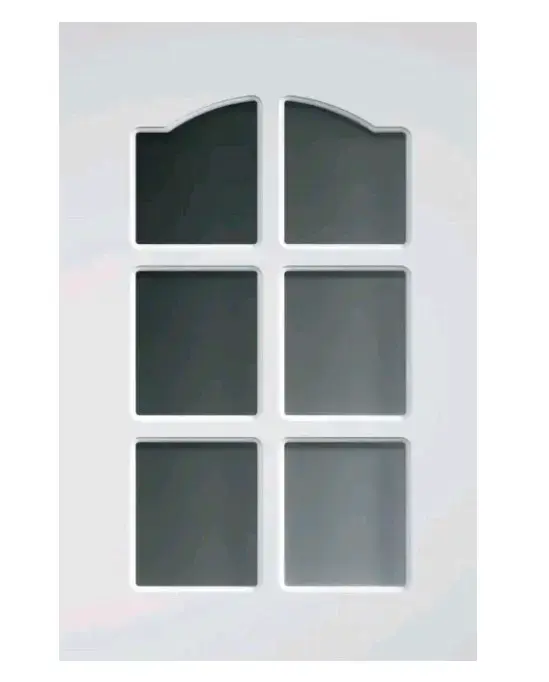 2 Puertas Mueble P/ Vidrio Dibujo Fresado 70x30cm - 3