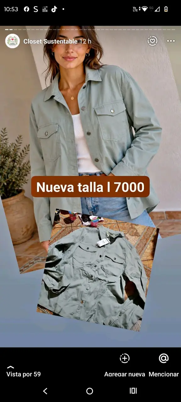 Polera gris con detalles leopardo - 3