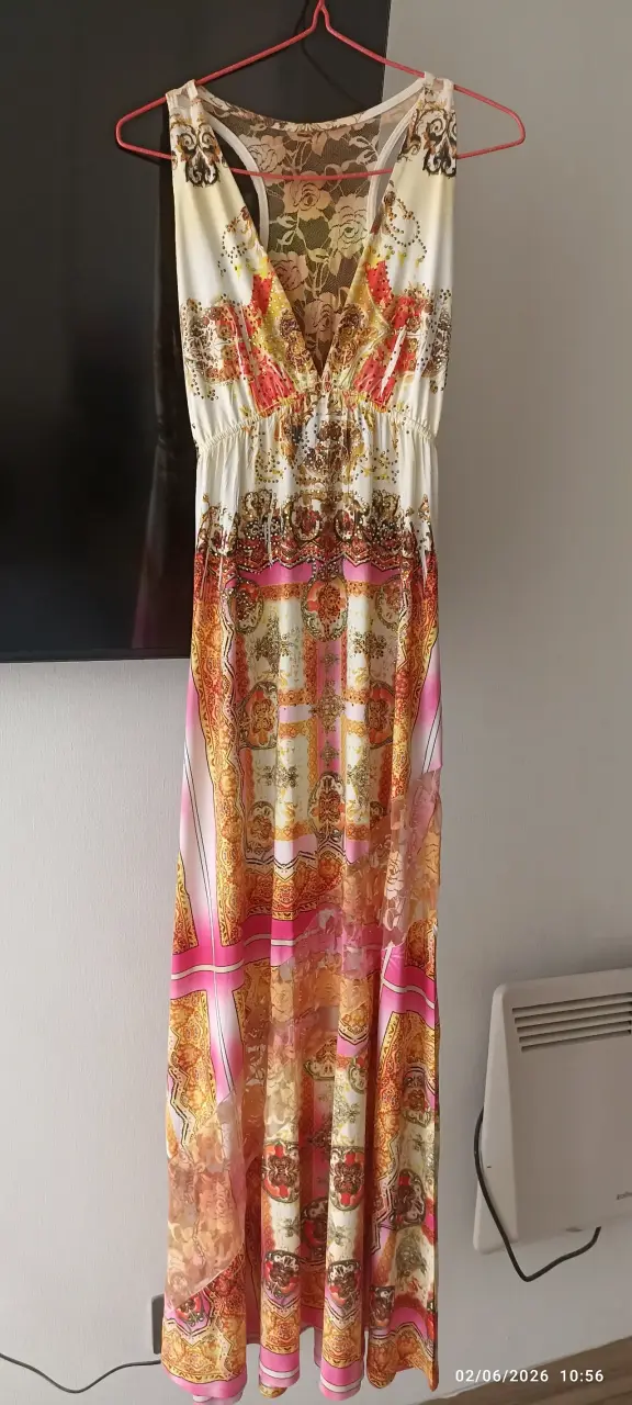 Vestido largo estampado floral - 2