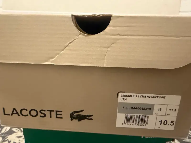 Zapatillas lacoste de cuero genuino  azul - 2