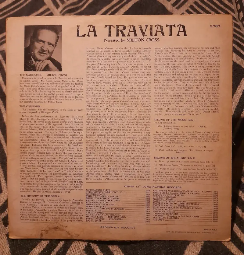 vinilo La Traviata - Hans Ledermann - 2