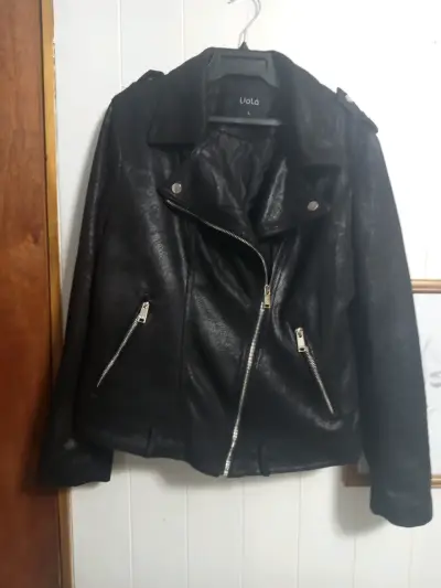 Chaqueta negra de cuero Liola - miniatura 2