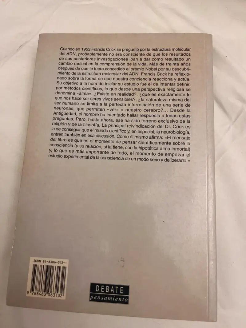 La búsqueda científica del alma, Francis Crick - 2