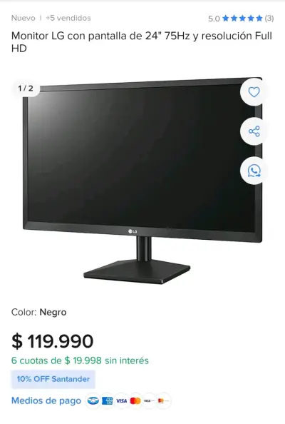 Monitor LG 24MK430H - miniatura 1