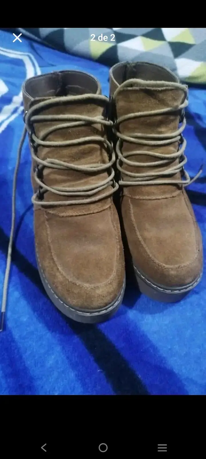 Botines de gamuza marrón - 1
