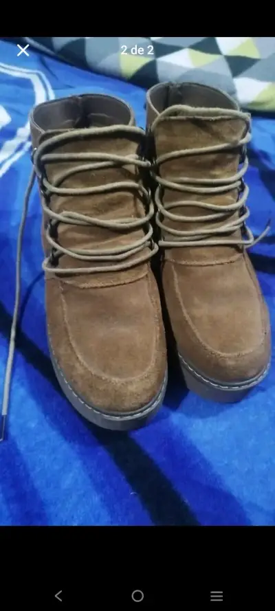 Botines de gamuza marrón - miniatura 1