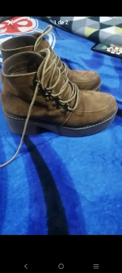 Botines de gamuza marrón - miniatura 2