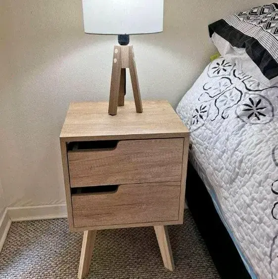 Veladores de madera y melamina estilo nórdico - 4
